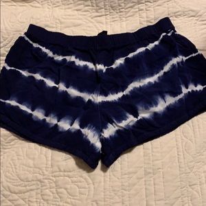Forever 21 navy tie dyed lounge shorts.
